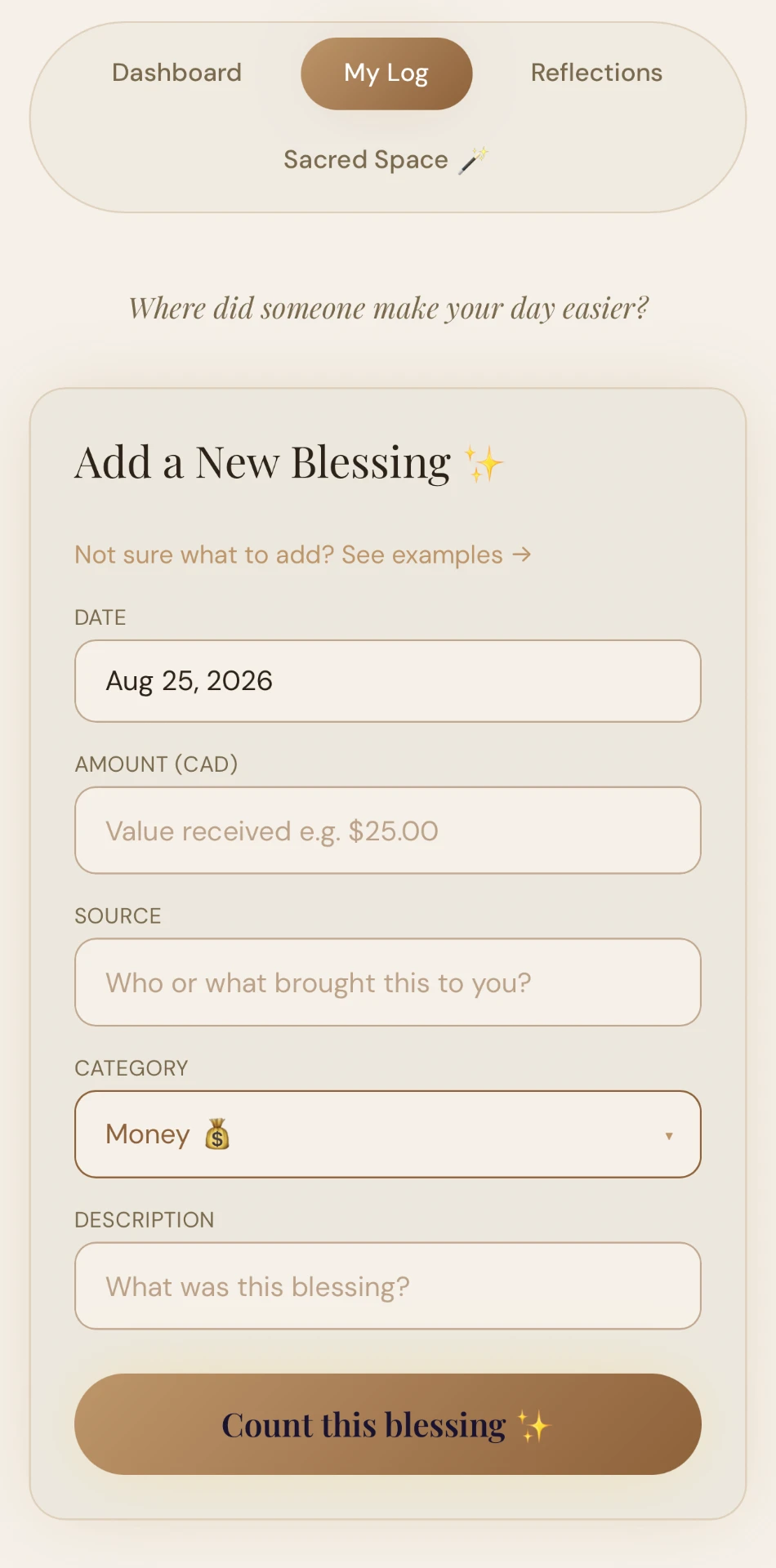 Abundance Tracker in the Solar Light theme